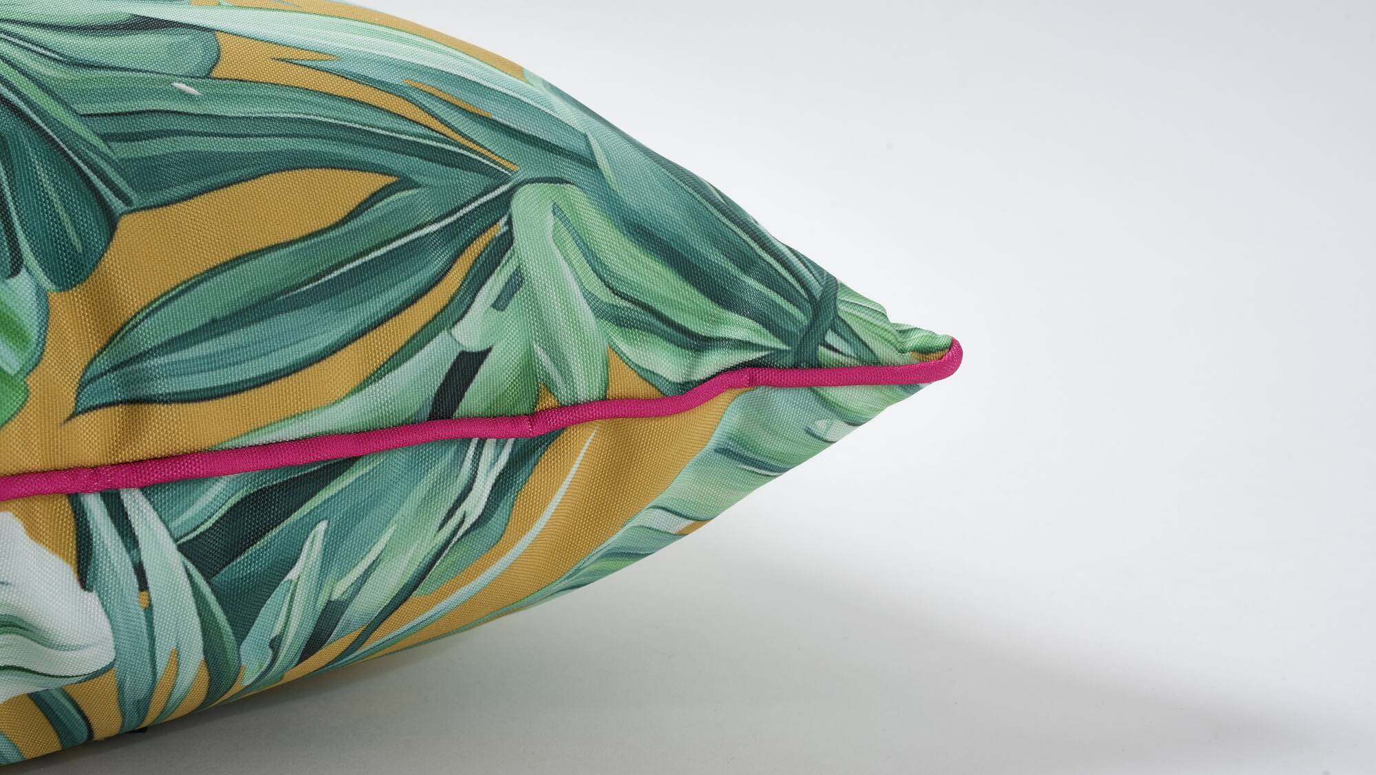 18" Yellow Monstera Leaf Outdoor Throw Pillow by Ashland®